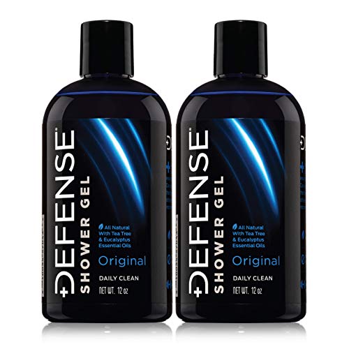 Defense Soap Antifungal Medicated Bar Soap, Tea Tree Body Wipes (40 Count) 2 Pack, & Body Wash 12 oz 2 Pack - Natural Shower Gel