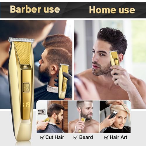 Handsomeface Cordless Hair Clipper & Electric Razor Grooming Kit with LED Display