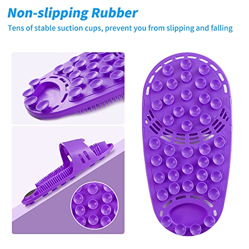 Silicone Foot Scrubber with Non-Slip Suction Cups - Violet