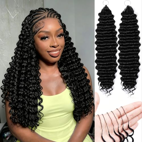 Human Crochet Hair 18 Inch Miracle Knots for Black Women - 1B