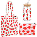 Strawberry Gift Set with Mug Tote and Makeup Bag - Women’s Home & Travel