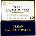 V?VAPL¢ç - VEVAPL Clean Facial Towels XL ? 60 Towels | 100% Viscose, Disposable Face Towel, Dermatologist Tested, Ultra Soft, Ultra Thick 90GSM for Skincare, Makeup Removal & Daily Cleansing