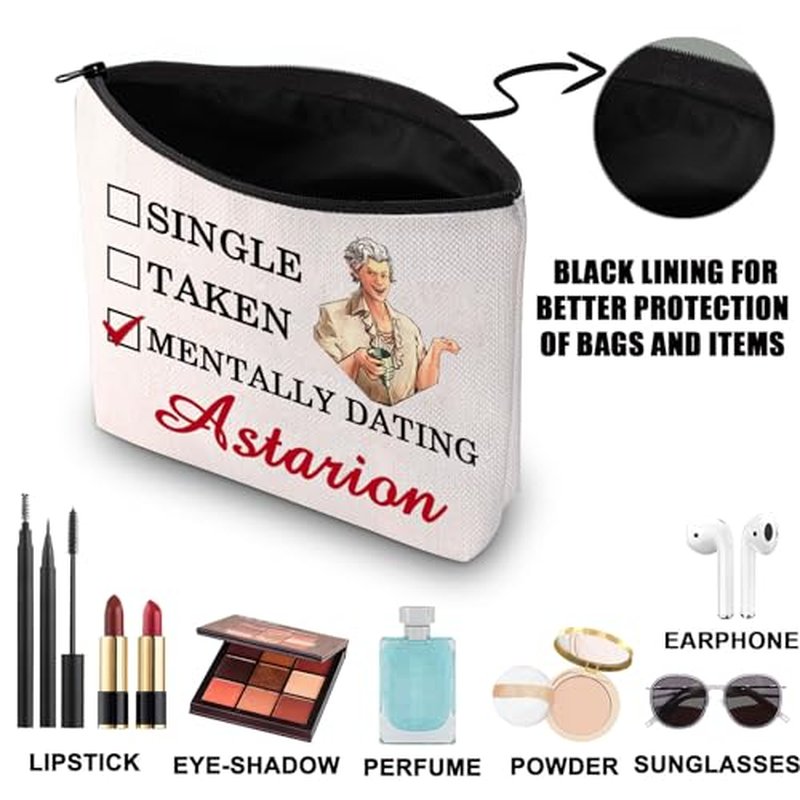 JNIAP BG3 Astarion Makeup Bag BG3 Astarion Gifts Astarion High Elf Gifts Mentally Dating Astarion Zipper Pouch BG3 Astarion Merch (Mentally Dating mb)