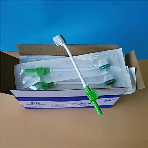 Disposable Elderly Oral Cleaning Suction Swab Heads - Green, 30 Pack