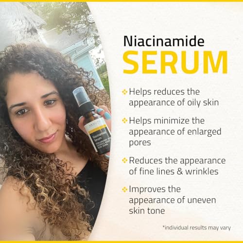YEOUTH Niacinamide Serum for Face 10% with Hyaluronic Acid and Aloe Vera, Hydrating B3 Skin Care Face Serum for Women and Men, Hydrating Skincare Enhances the Look of Even-Toned Skin 1oz