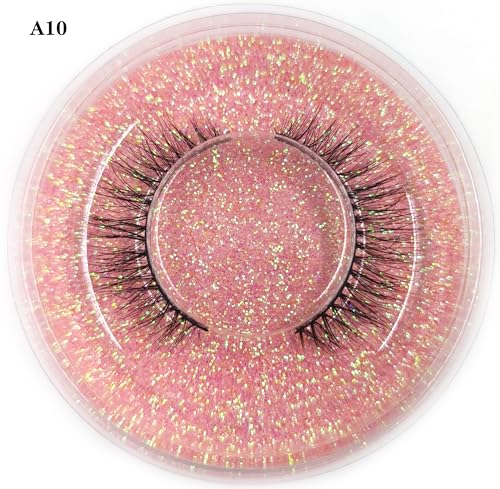 30 Pairs False Mink Eyelashes Set - 10 Styles Thick Natural 5D Volume Reusable Fake Lashes with Storage Box - Cruelty-Free
