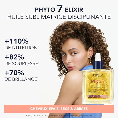 PHYTO Paris 7 Elixir Multi-Use Nourishing Hair Oil for Dry & Damaged Hair 100ml