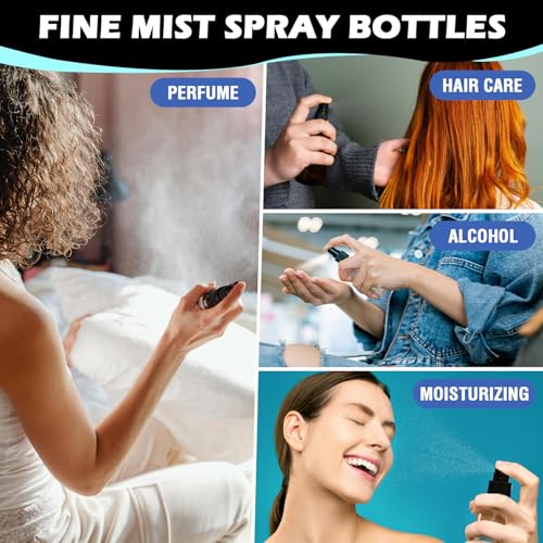 DupakSYS 100 Pack 2oz/55ml Travel Spray Bottles - Small Clear Refillable