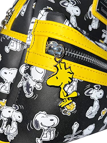 Peanuts Snoopy and Charlie Brown Shoulder Bag - Allover Print Women's Crossbody Purse