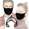 WITHMOONS 3PCS Cotton Face Mouth Mask Cool Mesh Cloth 3 Layers Facial Reusable Washable Nose Bridge Wire Black for Women Men