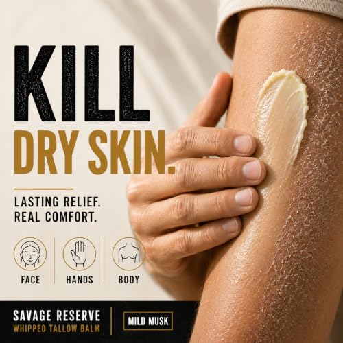 Beef Tallow Face & Body Moisturizer with Manuka Honey - Whipped Balm, 4 oz