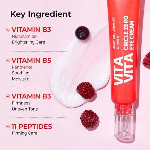 Dark Circle Eye Cream with 11 Peptides and Vitamin B & C - 1.06 oz / 30g