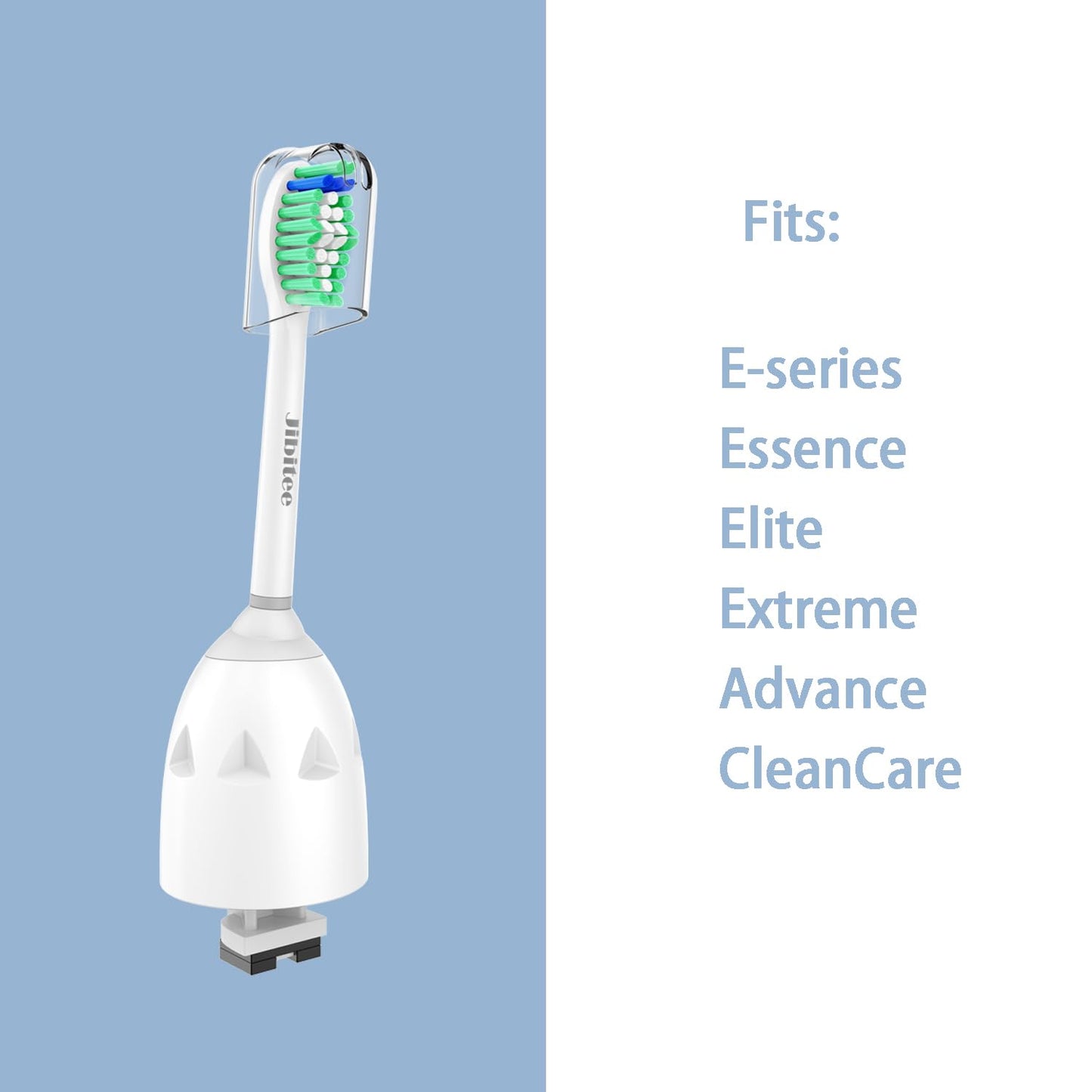 Jibitee Replacement Brush Heads Compatible with Philips Sonicare E-Series HX7022/66, fit Screw-On Electric Toothbrush Handles, 6 Pack