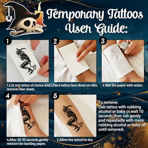 Joker Tattoos 4 Sheets,Halloween Temporary Tattoos for Men,Suicide Squad Fake Tattoo Stickers For Adults,Clown Costume Masquerade Cosplay Party Accessories Face Makeup,Large Size Waterproof