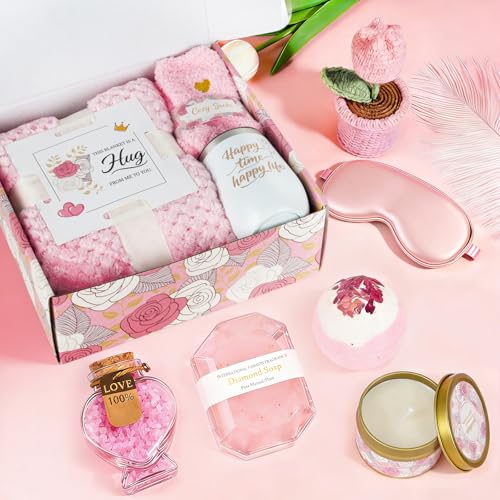 Birthday Gift Get Well Soon Gift -Valentines Day Gifts for Her Women Daughter Girlfriend Sister Wife Grandma,Self Care Gift Kit Get Well Relaxing Spa,Thinking of You Sympathy Gifts,Encouragement