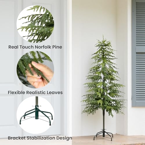 5FT Artificial Norfolk Pine Tree Indoor Outdoor Faux Evergreen Holiday Decor