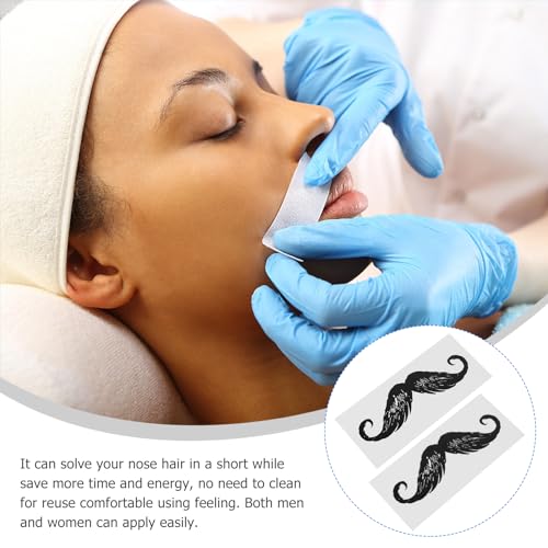 Healifty 20Pcs Beard Mustache Stickers for Nose Nose Facial Hair Removal Fake Mustaches Hair Removal Stickers