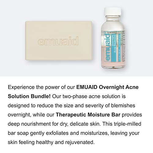 EMUAID Overnight Acne Solution Bundle - EMUAID Overnight Acne Treatment with Therapeutic Moisture Bar