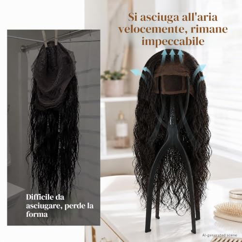 Dreamlover Tall Wig Stand 19.7 Inches - Black, Pack of 3 for Long Wigs