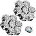 7 Head Shaver Replacement Heads for Freebird Shaver Bald Men, Head Shavers for Men,Shaver Replacement Blades for Rotary Shavers (Silver/2 count)