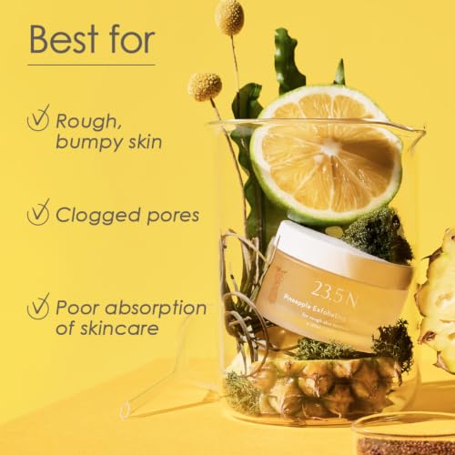 Pineapple Enzyme Gel Mask for Exfoliation & Brightening - Gentle, Hydrating, 3.4oz