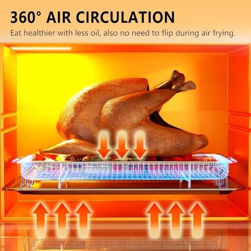 Air Fryer Basket Set for Oven - 3 Sizes with Parchment Paper, Non-Stick, Easy Clean