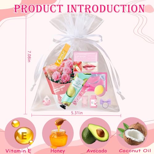 144PCS Spa Party Supplies Kit for Women with Face Masks Lip & Eye Patches Foot Bath Bombs