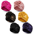 Women African Turban Headwraps - Colorful Knot Flower Styles, Pack of 6