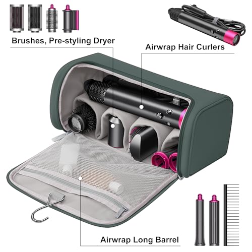 Hair Dryer Travel Case, Portable Hairdryer Storage Bag with Hanging Hook, Waterproof Hair Dryers Organizer Bags