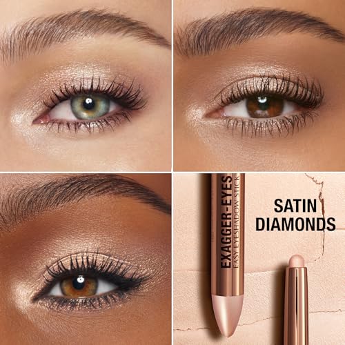 Charlotte Tilbury Exagger-Eyes Satin Diamonds Brightening Eyeshadow Stick, Long-Lasting & Waterproof