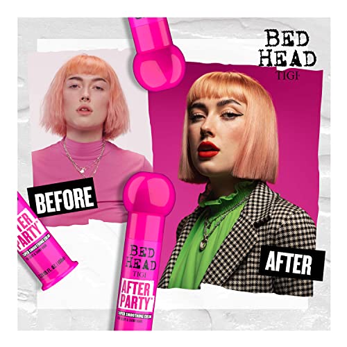 Summer Fruit TIGI Bed Head After Party Smoothing Cream - Anti-Frizz Hair Serum, Travel Size 1.69 fl oz (Pack of 2)