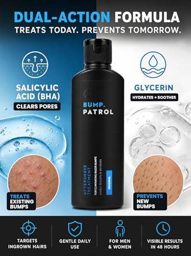 Bump Patrol Original Aftershave Serum Pack of 4 - Razor Bump Relief & Ingrown Hair Treatment, 2 oz Each