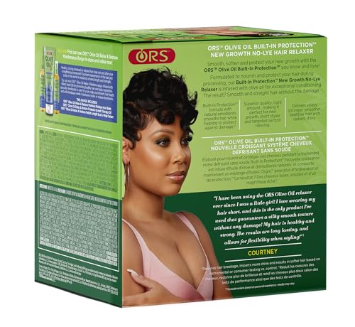 ORS Olive Oil No-Lye Hair Relaxer Normal Strength Pack of 4 - Built-In Protection