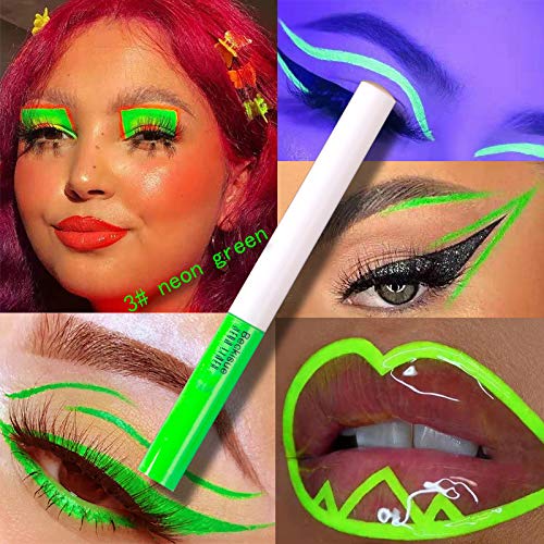 MAEPEOR Matte Liquid Eyeliner Set 8 Colors High-Pigmented Fluorescent Eyeliner Waterproof & Smudgeproof Neon Body Face Paint Makeup for Daily Wear and Halloween Christmas (Neon, Set 0802)