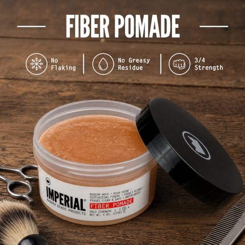 Fiber Pomade - Medium Hold Hair Styling Product with Custom Texture & Shine, 6 oz - Variation of THIS listing