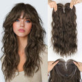 Hair Toppers for Women with Thinning Hair - 20 Inch Medium Brown, Clip-In, Realistic Synthetic