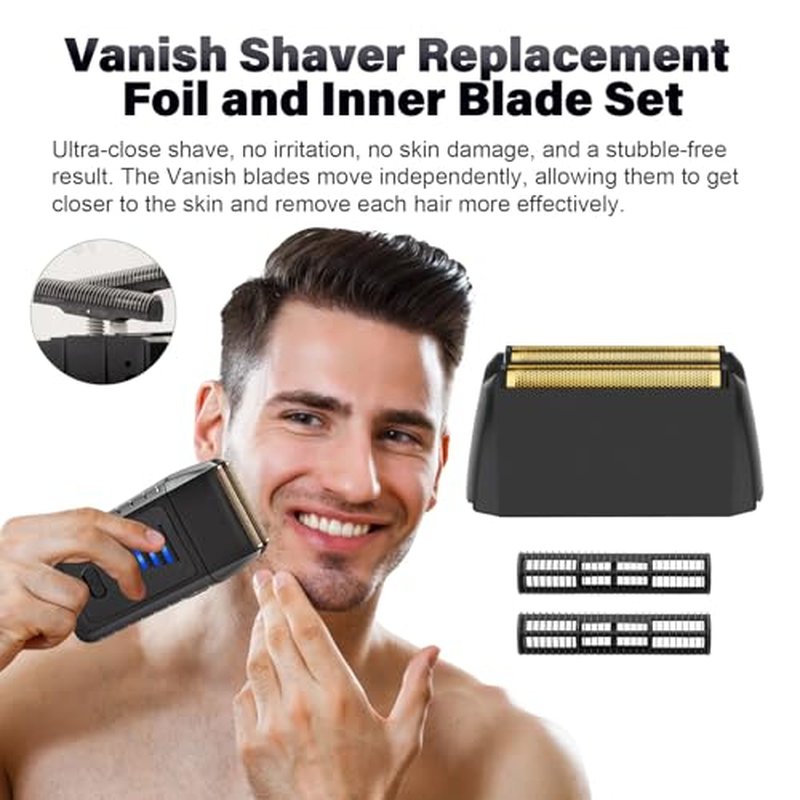 1 Pack Shaver Replacement foil Compatible with wahl 5 Star Series Vanish Shaver 8173-700,Vanish Replacement Foil & Cutter Bar Assembly for Super Close Shaving,Shaver Blade for Wet & Dry Shaving,Black