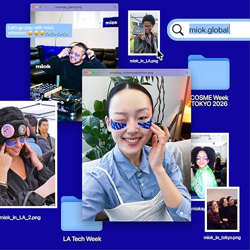 miok Under Eye Patches ? Hydrogel Eye Masks for Dark Circles, Puffy Eyes, Fine Lines with Sea Mineral Formula, Caffeine, Niacinamide to Refresh your skin (6 Pairs) - Korean Skin Care
