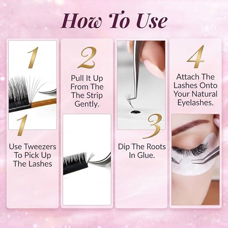 Cashmere Eyelash Extensions ? Classic, Easy Fan & Pro Bulk Lash Trays, Matte Black Individual Lashes