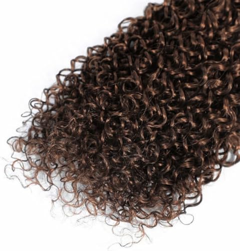 Chocolate Brown Kinky Curly Human Hair Bundles - 16, 18, 20 Inch Variation #4
