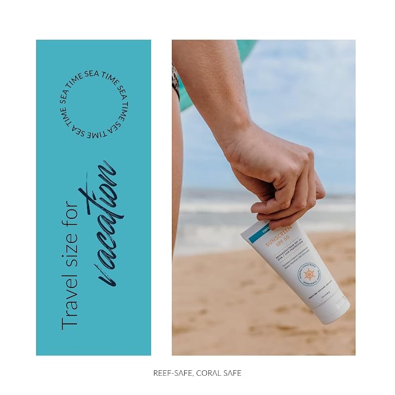 Coral Safe Reef Safe SPF 50 Mineral Sunscreen Lotion 3 Oz
