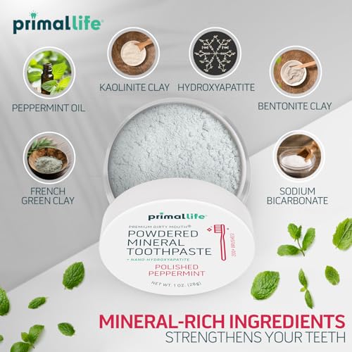Polished Peppermint Organic Toothpowder - Vegan Natural Oral Care, 1 oz