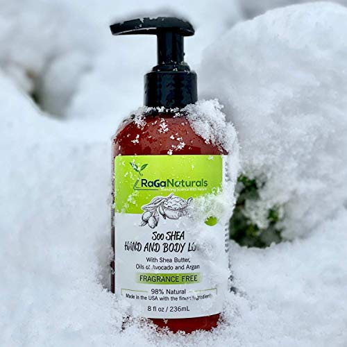 RaGaNaturals Fragrance Free and Lavender Body Lotion, Body Lotion for Women, Men, Babies and Kids - 8fl oz