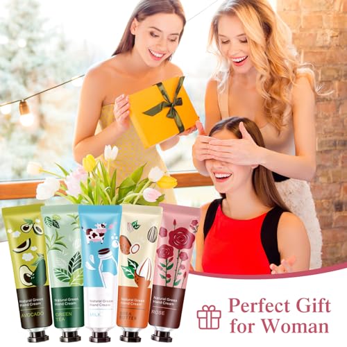 Dansib 60 Pack Mini Hand Cream Gifts Set for Women & Moms - 10 Scents, Travel Size, Moisturizing & Hydrating, Perfect for Gifts - Variation of 60