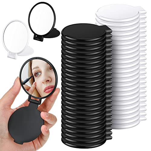 150 Pack Compact Pocket Mirrors Bulk Round Makeup Mirrors Black & White