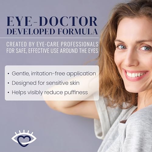 Eyederm Cosmetics Eye Bag Reducer Cream | Refreshing Under Eye Cream for Dark Circles, Puffiness and Bags Under Eyes | Ophthalmologist-Developed, Free From Common Irritants | 0.5 fl oz