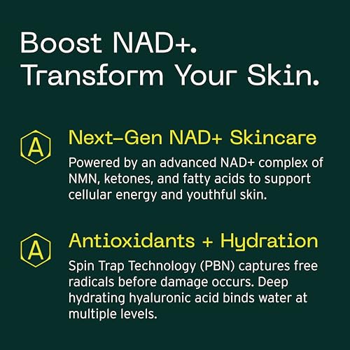 Aramore NAD+ Cell Energizing Skin Care Treatment with Proprietary NAD+ Precursor Complex, Clinically Proven to Target 12 Signs of Aging - 15ml