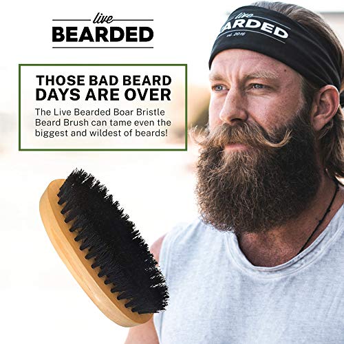 Beard Grooming Brush - 100% Boar Bristle with Wooden Handle - Variation of THIS Listing
