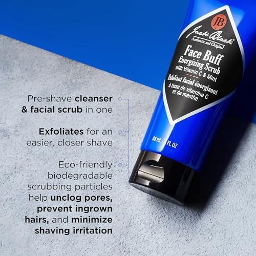 Men's Face Buff Energizing Exfoliating Scrub 3 Fl Oz - Pre-Shave Face Wash & Exfoliant