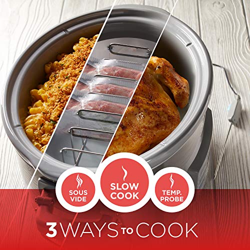Deluxe Digital Slow Cooker with Sous Vide & Temperature Probe - 7 Quart